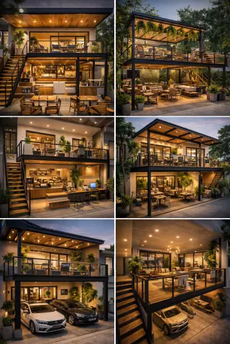 Mezannine Cafe Modern di Delta Mas